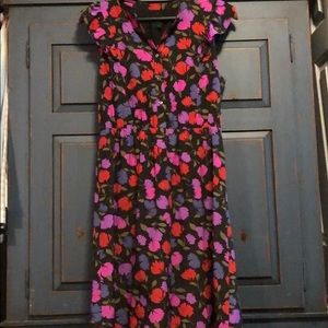 Women’s J Crew 100% Silk Floral Dress Fully Lined